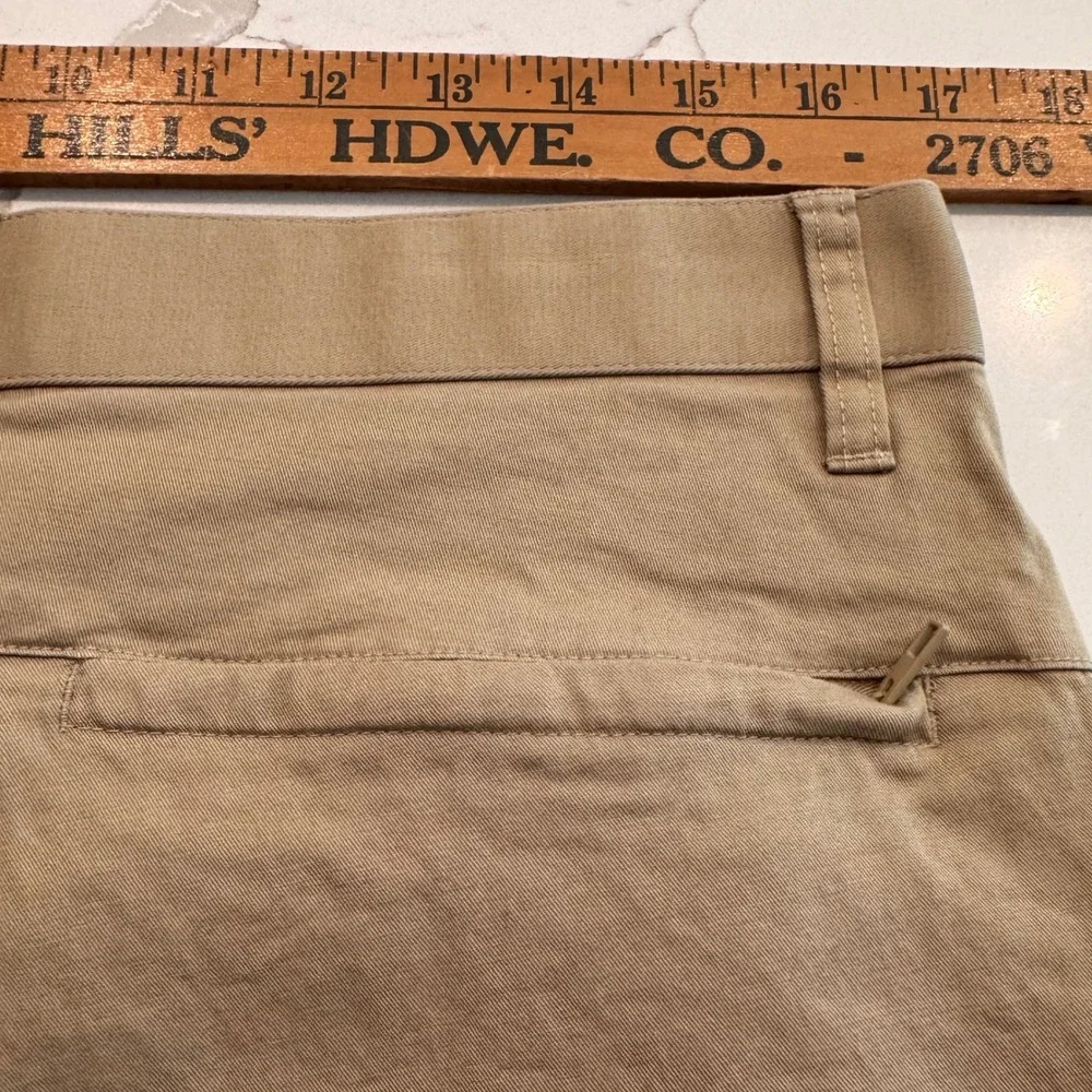 Fabletics Only Pant Mens 34x28.5 Khaki Tan Technical Chino Stretch Trousers